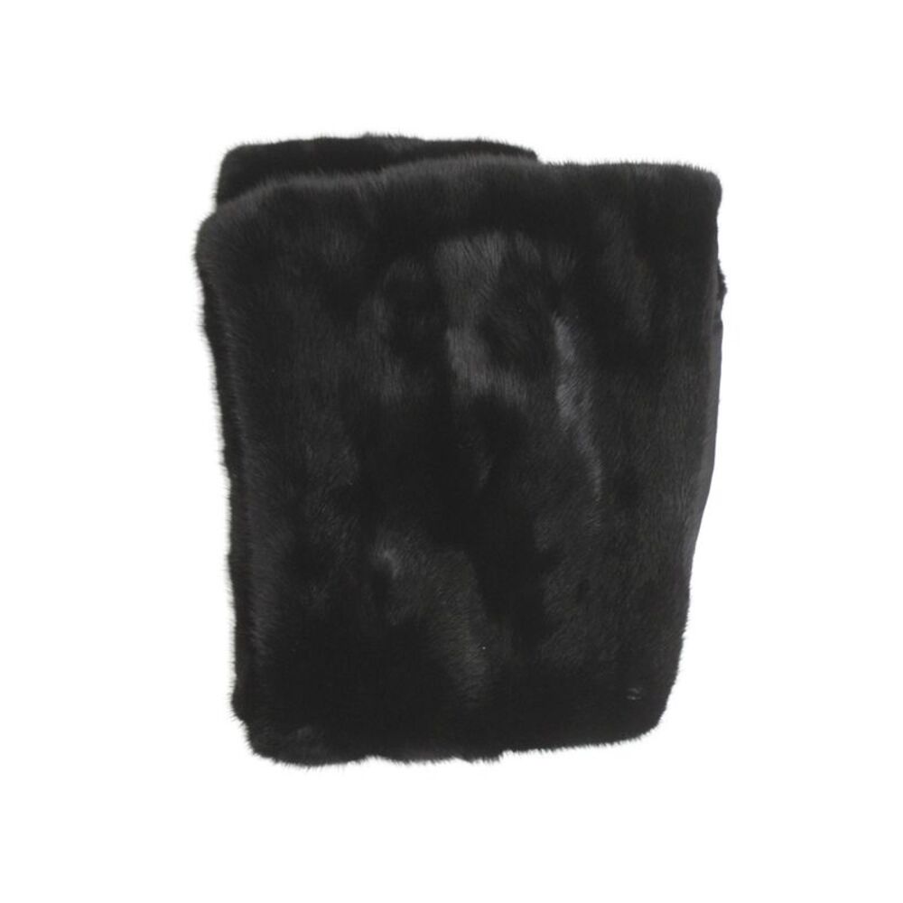 Zandra Rhodes Womens Mink Fur Shawl Wrap Black Size One Size